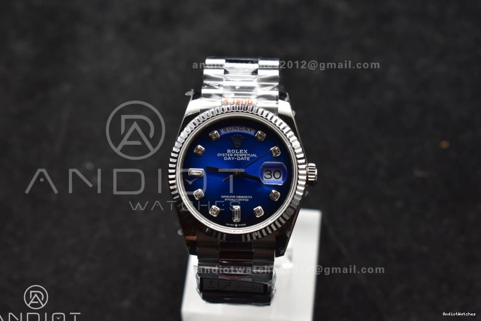 Dial Blue 36 QF Weight) 677 (Gain SS DayDate FlexibleFit Bracelet President Best 904L vr3255 Steel Edition V5 on Diamond 0318